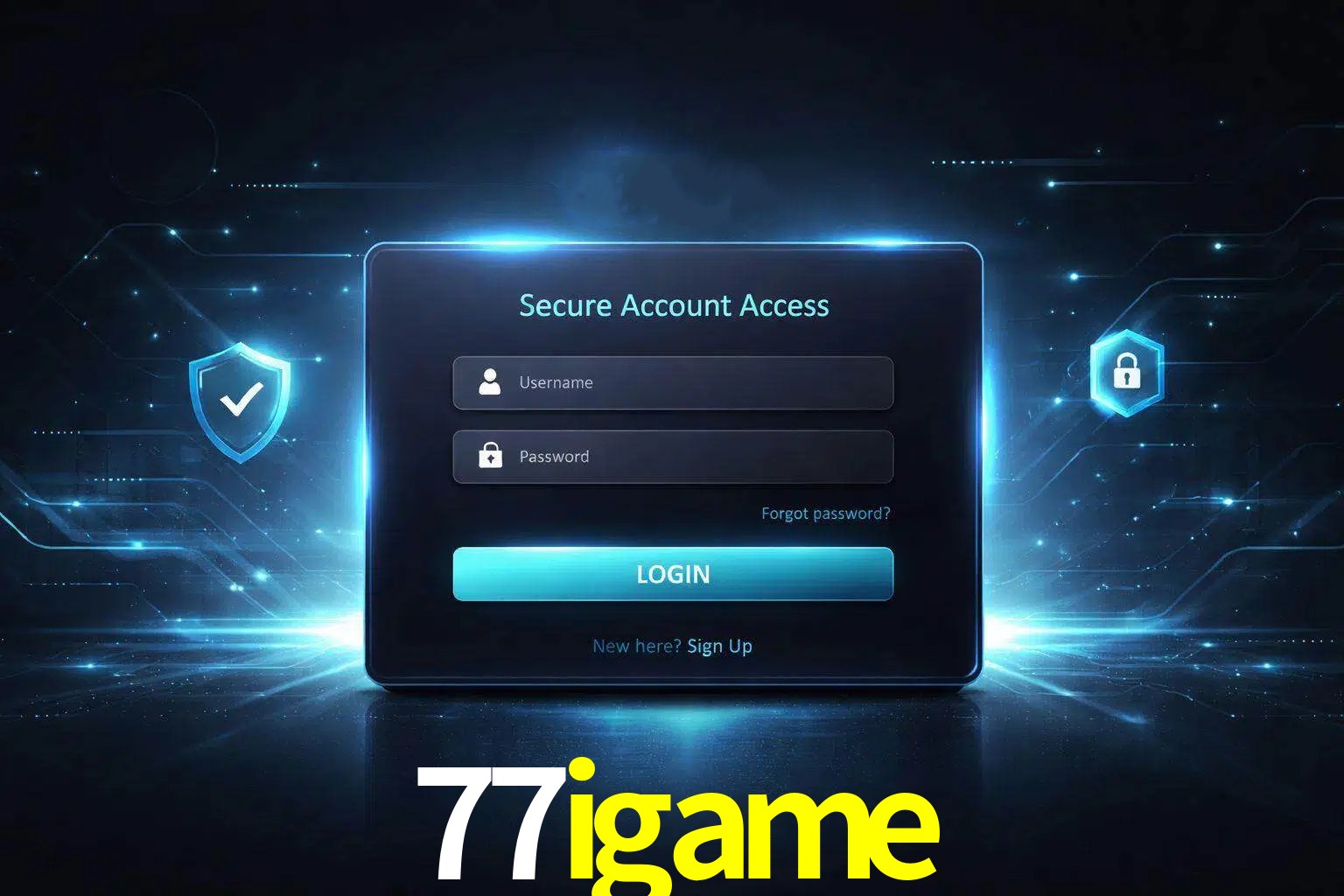 Pantalla de inicio de sesión de cuenta 77igame para usuarios en México
