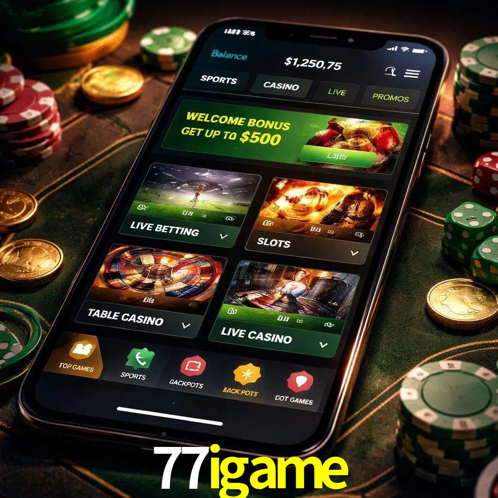 Diseño de juegos móviles 77igame para usuarios en México