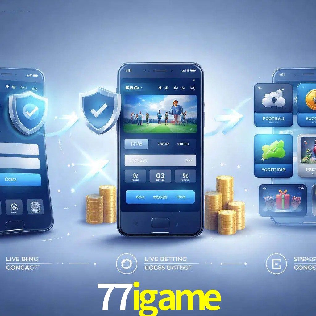 Pasos de acceso a la app 77igame en pantalla de teléfono móvil