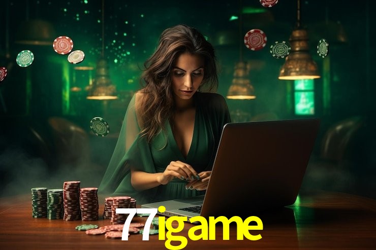 Interfaz de la app móvil 77igame en un smartphone moderno